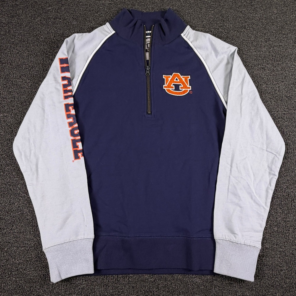 Auburn Pullover Youth XL Navy Grey NCAA Football War Eagle GG The Brand EUC